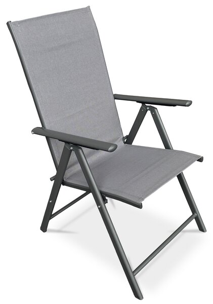 Autronic Kerti szék, fém, textil, szürke, AZC-S1116 SZÜRKE