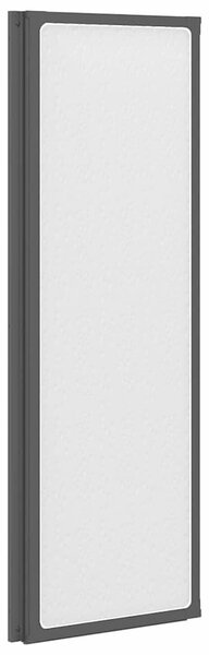 VidaXL Zuhanyfal Fekete 120 x 2 x 117 cm Alumínium és PP