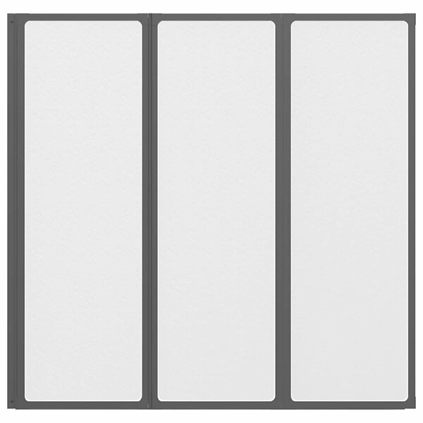 VidaXL Zuhanyfal Fekete 120 x 2 x 117 cm Alumínium és PP