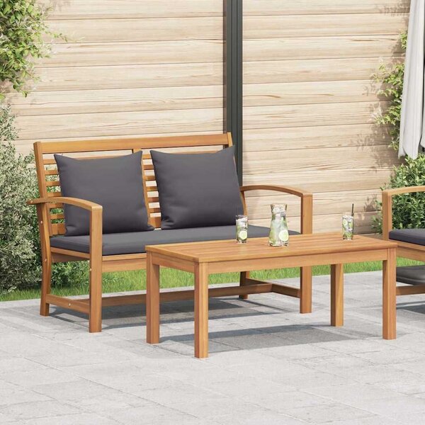 VidaXL Kerti pad Természetes 110 x 64 x 76.5 cm Tömör tíkfa
