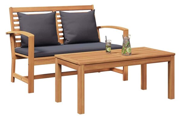 VidaXL Kerti pad Természetes 110 x 64 x 76.5 cm Tömör tíkfa