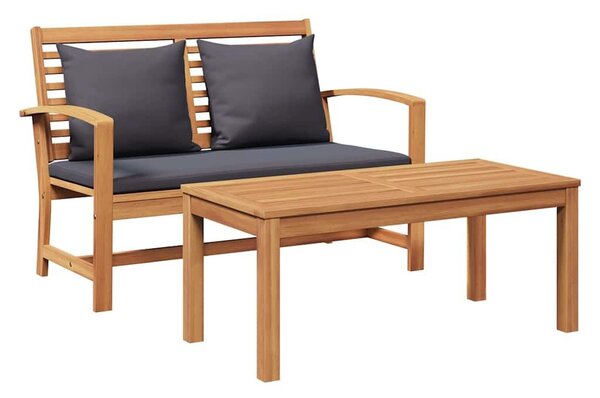 VidaXL Kerti pad Természetes 110 x 64 x 76.5 cm Tömör tíkfa