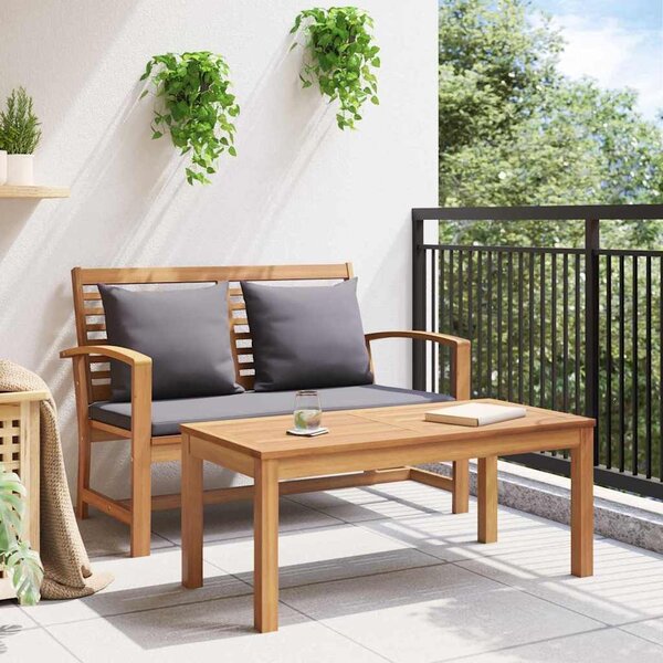 VidaXL Kerti pad Természetes 110 x 64 x 76.5 cm Tömör tíkfa