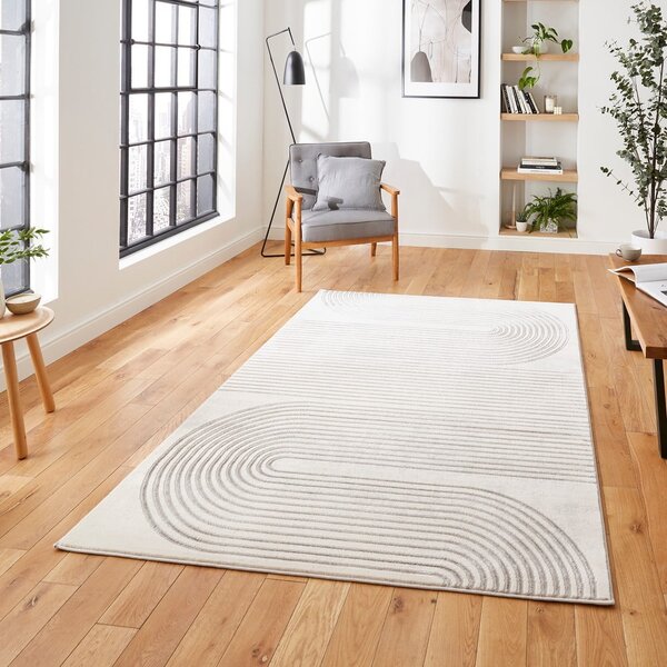 Világosszürke-krémszínű szőnyeg 80x150 cm Apollo – Think Rugs