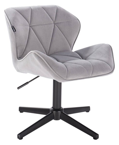 HR111CROSS Acél modern velúr szék fekete lábbal