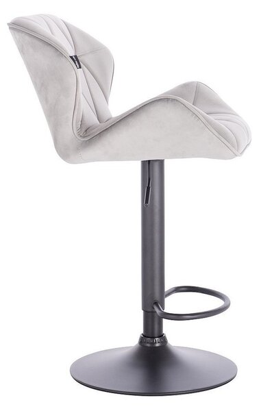 HR111W Acél modern velúr szék fekete lábbal