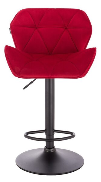 HR111W Vörös modern velúr szék fekete lábbal