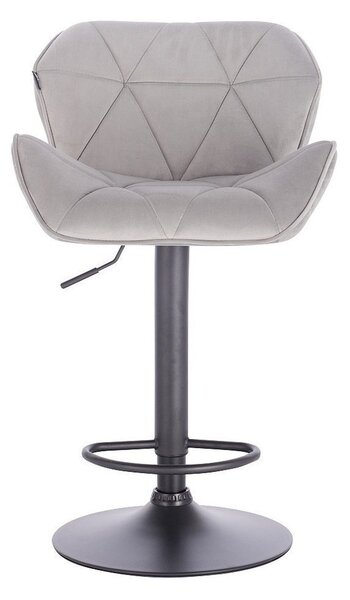HR111W Acél modern velúr szék fekete lábbal
