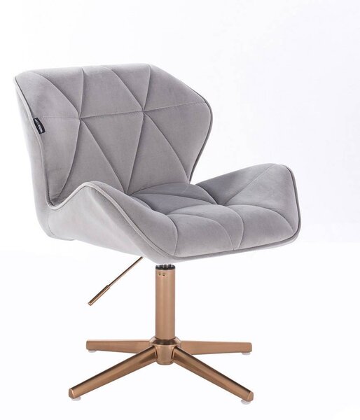 HR111CROSS Acél modern velúr szék arany lábbal
