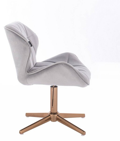 HR111CROSS Acél modern velúr szék arany lábbal