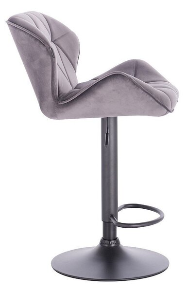 HR111W Grafit modern velúr szék fekete lábbal