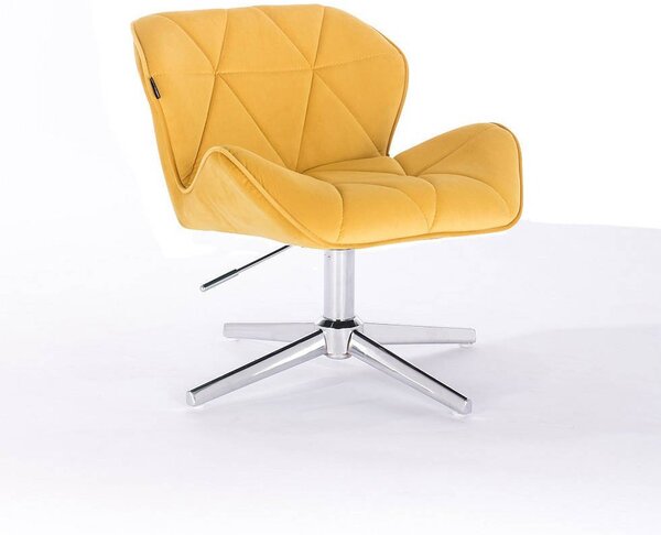 HR111CROSS Sárga modern velúr szék