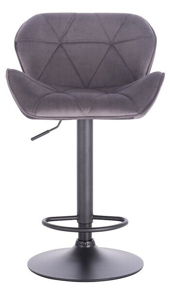 HR111W Grafit modern velúr szék fekete lábbal