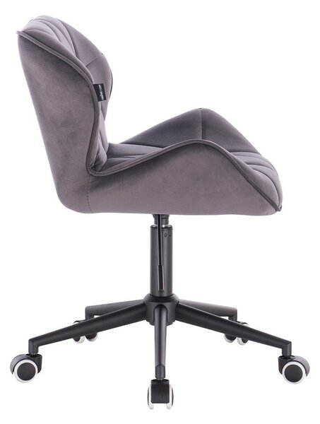 HR111K Grafit modern velúr szék fekete lábbal