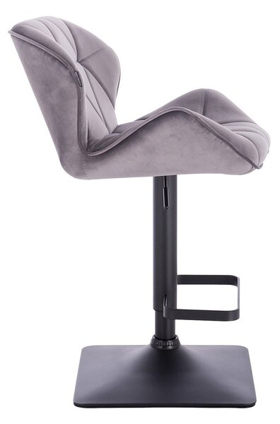 HR111KW Grafit modern velúr szék fekete lábbal