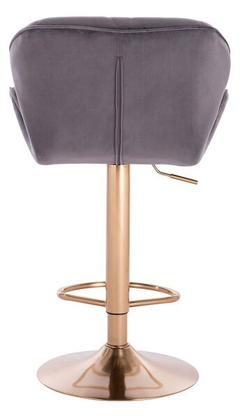 HR111W Grafit modern velúr szék arany lábbal