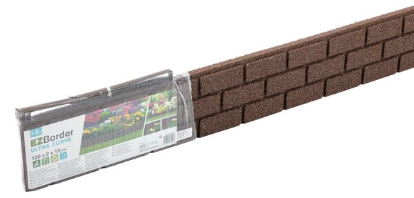Multy home Kerti palánk BRICKS 120 x 15 cm, barna (csatlakozóval és szögekkel)