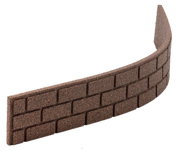 Multy home Kerti palánk BRICKS 120 x 15 cm, barna (csatlakozóval és szögekkel)