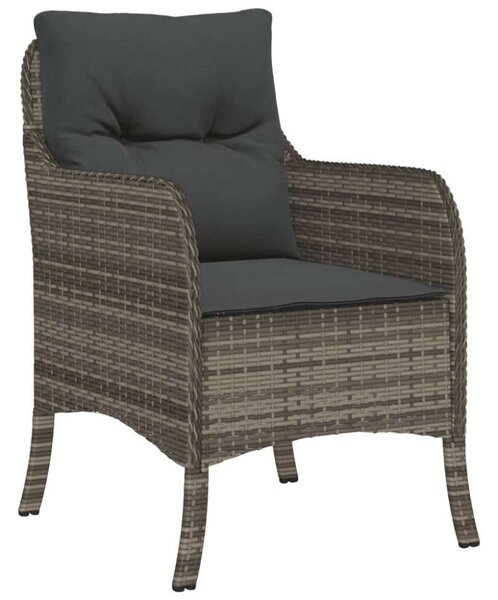 Polyrattan Kerti Étkezőgarnitúra - 7 részes - Szürke