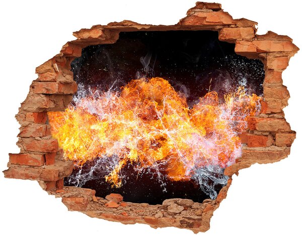 Fali matrica lyuk a falban Tűz versus víz
