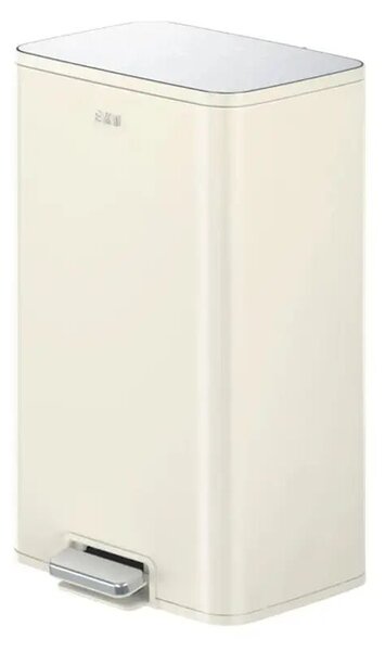 Lábpedálos szemeteskosár, EKO, Marina, 50 liter, krémszínű