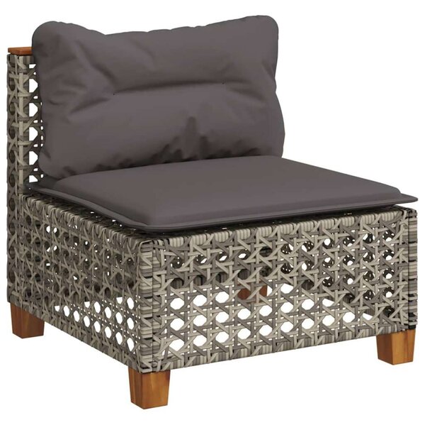 VidaXL Polyrattan Kerti Ülőgarnitúra - 7 részes - Szürke