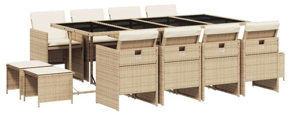 VidaXL Polyrattan Kerti Étkezőgarnitúra - 13 részes