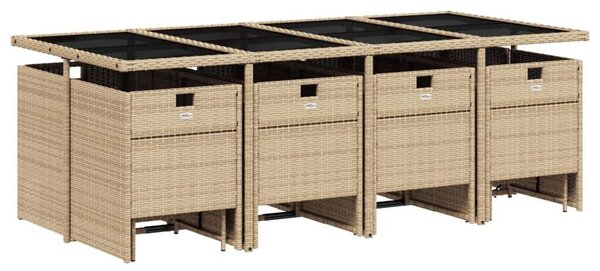 VidaXL Polyrattan Kerti Étkezőgarnitúra - 13 részes
