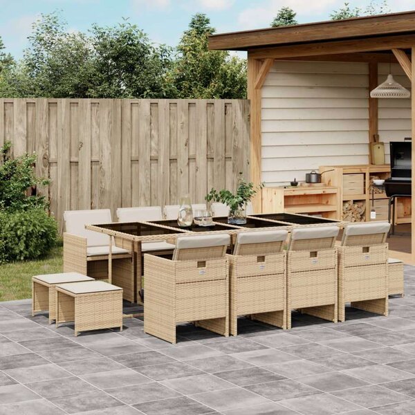 VidaXL Polyrattan Kerti Étkezőgarnitúra - 13 részes