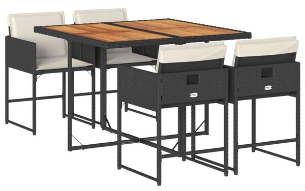VidaXL Polyrattan Kerti Étkezőgarnitúra - 5 részes