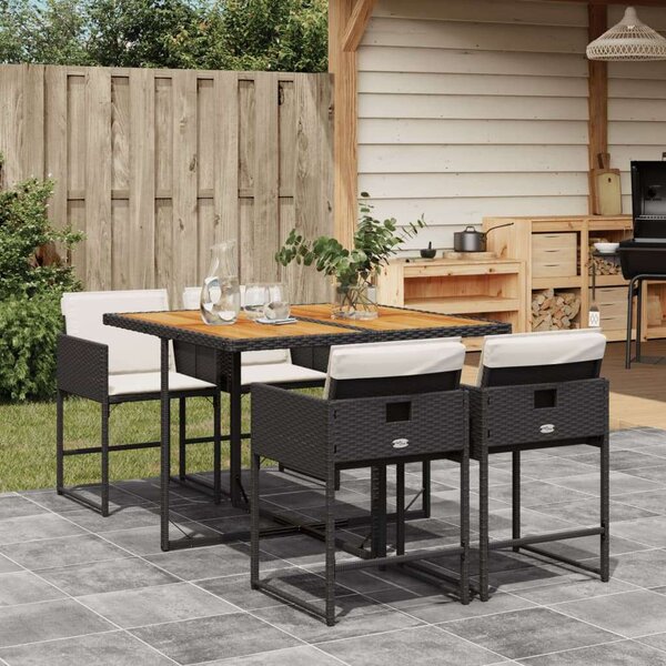 VidaXL Polyrattan Kerti Étkezőgarnitúra - 5 részes