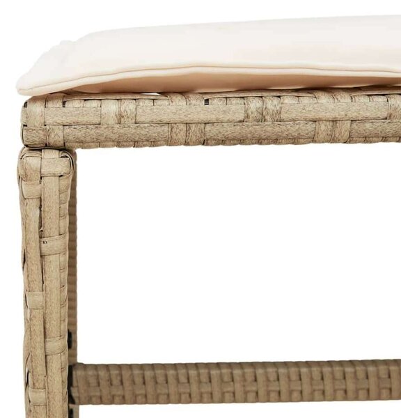 VidaXL Polyrattan Kerti Étkezőgarnitúra - 11 részes - Bézs