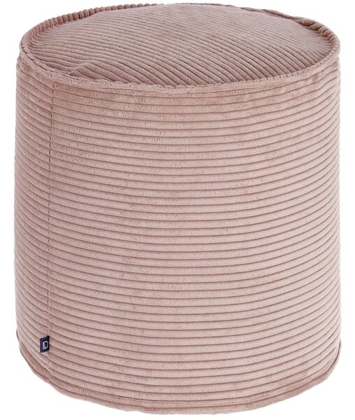Kave Home Wilma rózsaszín kordbársony puff 40 cm