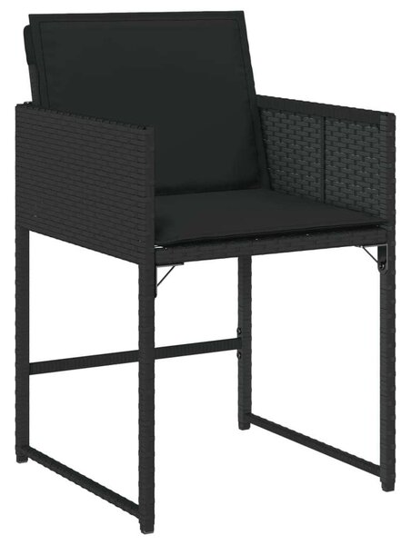 VidaXL - 9 részes Kerti Étkezőgarnitúra - Polyrattan - Fekete
