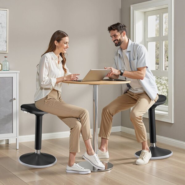 Modern irodai ülő- és állószék kárpitozott forgószék 70 cm magasságig fekete 65423