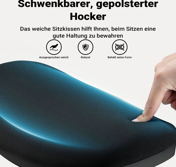 Modern irodai ülő- és állószék kárpitozott forgószék 70 cm magasságig fekete 65423