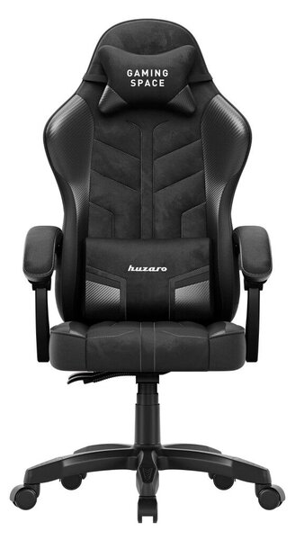 Gamer szék, forgó, ergonómikus, fekete