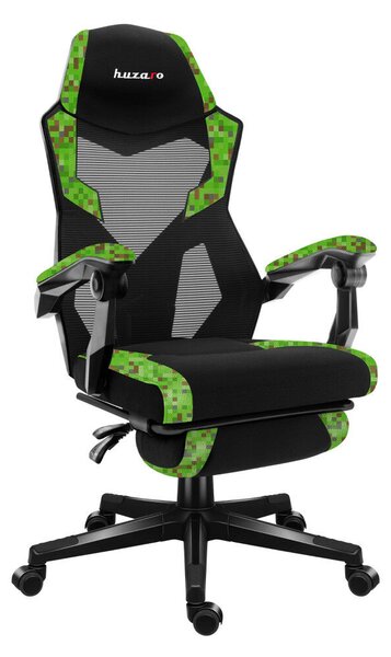 Gamer szék lábtartó, lélegző anyag, ergonómikus kartámaszok, pixel