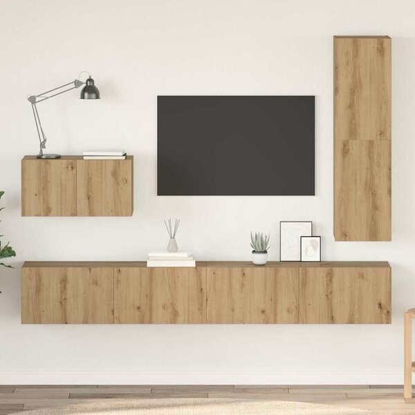 VidaXL TV szekrény garnitúra 4 pcs kézműves tölgy 30.5 x 30 x 110 cm