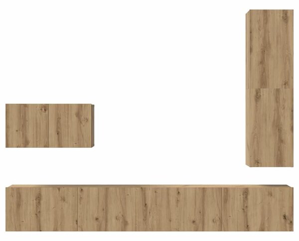 VidaXL TV szekrény garnitúra 4 pcs kézműves tölgy 30.5 x 30 x 110 cm