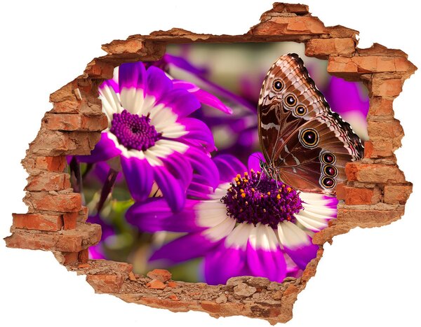 3d-s lyukat fali matrica Pillangó a virágon
