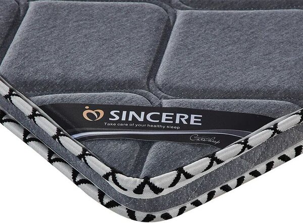 Sincere Vital 5 cm-es 160×200cm összecsukható rombusz mintás extra kemény juta fedőmatrac - H5 keménység