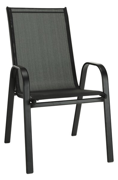 Rakásolható szék, sötétszürke/fekete, ALDERA