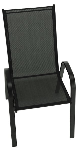 Rakásolható szék, sötétszürke/fekete, ALDERA
