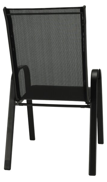 Rakásolható szék, sötétszürke/fekete, ALDERA