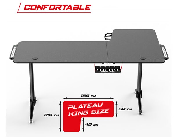 Spirit of Gamer Headquarter 600L Gamer Asztal (SOG-DESK600L)