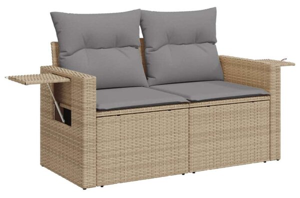 VidaXL Polyrattan Kerti Ülőgarnitúra - 9 részes - Bézs