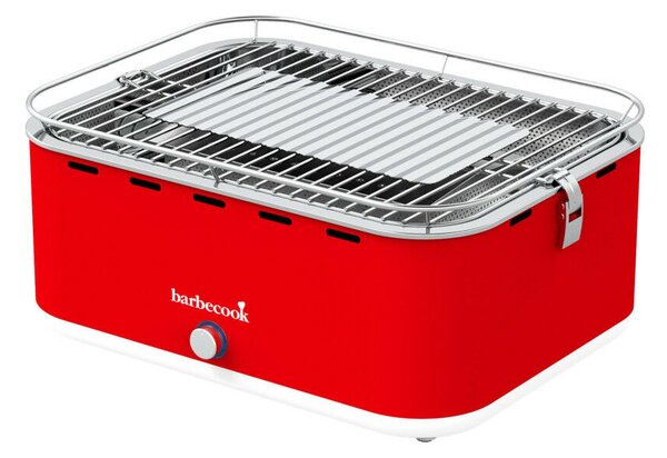 Barbecook BC-CHA-1019 Carlo asztali faszenes grill, piros, 44x33x21cm