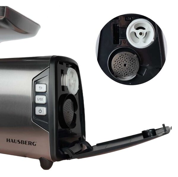 Hausberg HB-3460 Elektromos Húsdaráló 2500W 2 kg/perc - Inox