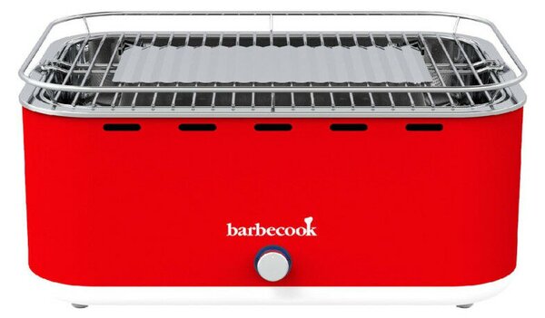 Barbecook BC-CHA-1019 Carlo asztali faszenes grill, piros, 44x33x21cm